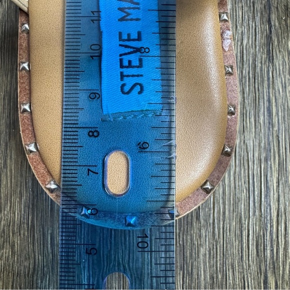 Steve Madden Womens Travel Rock Stud Sandals No Size Tan Gladiator Flats READ - Picture 8 of 12